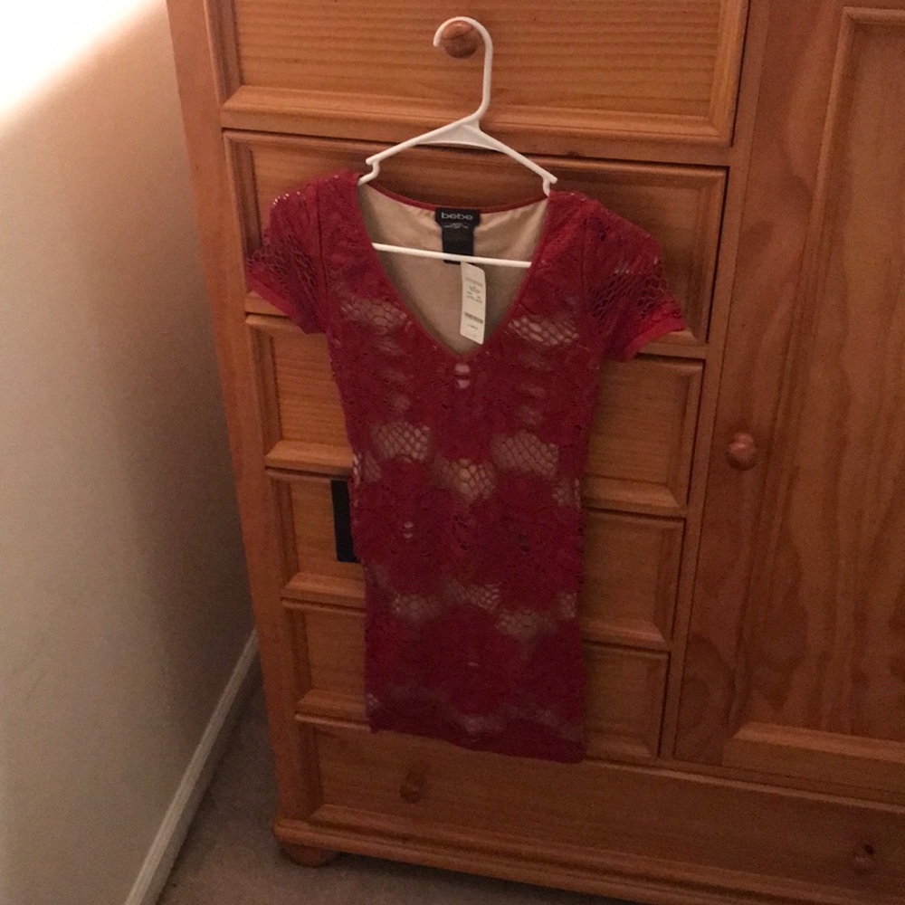 Bebe crochet flower dress